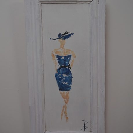 Huile sur bois 28 cm x 54 cm