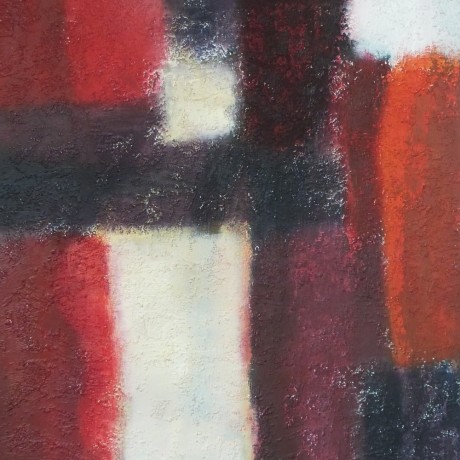 Huile sur toile avec sable 65 cm x 46 cm (15M)