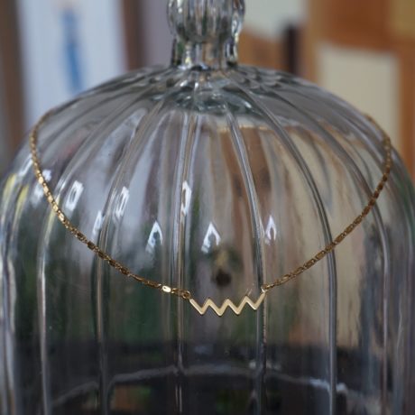 collier plaqué or zigzag