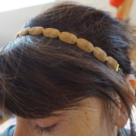 headband doré petite maille ondulée