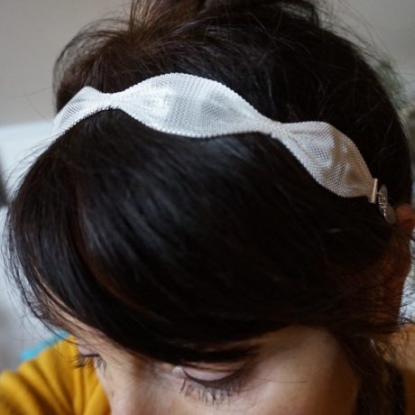 headband maille ondulée plaqué argent
