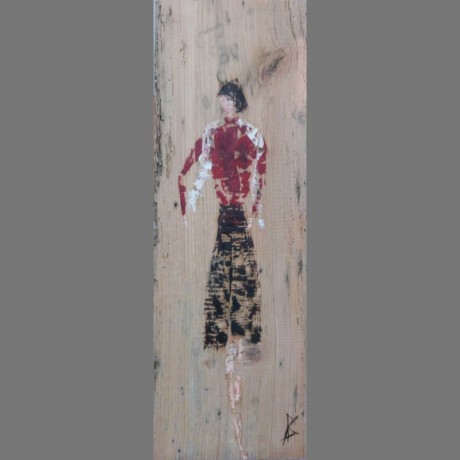 Huile sur bois 18cm x 55cm