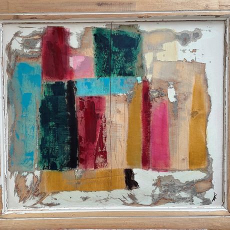 huile sur bois 77 x 67cm vendue