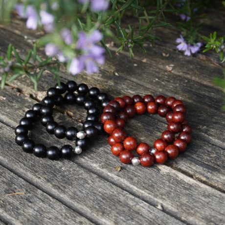 bracelet homme elastiqué perles bois
